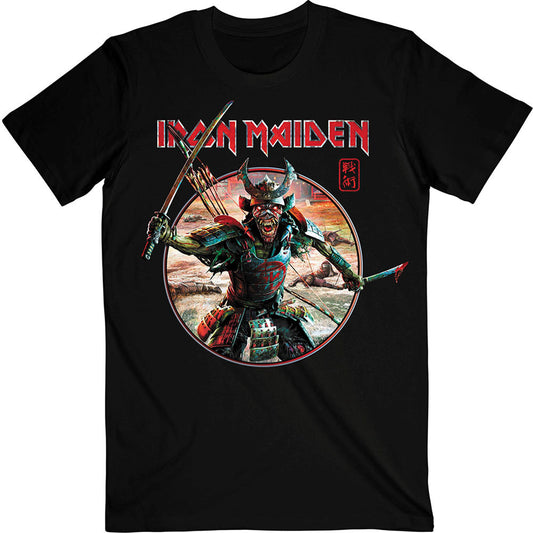 Iron Maiden Senjutsu Eddie Warrior Circle Slim Fit T-shirt Front
