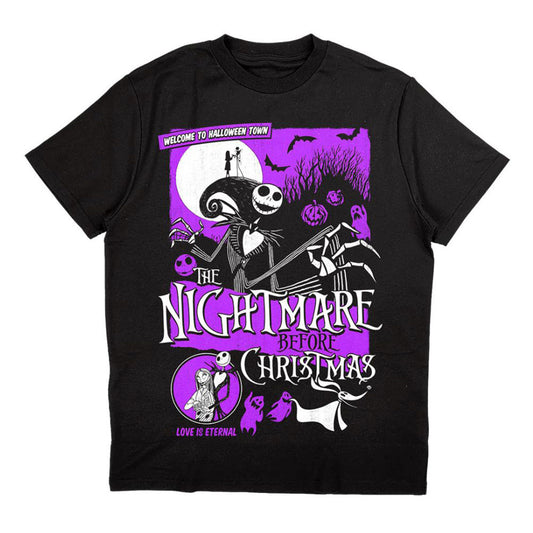 Nightmare Before Christmas Welcome To Halloween Town Slim Fit T-shirt Front