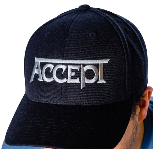 Accept Emb. Logo Snap Back Hat Baseball Cap Front