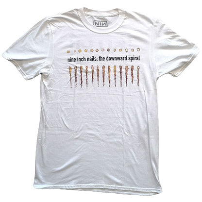 Nine Inch Nails Downward Spiral (Back Print) Slim Fit T-shirt Front