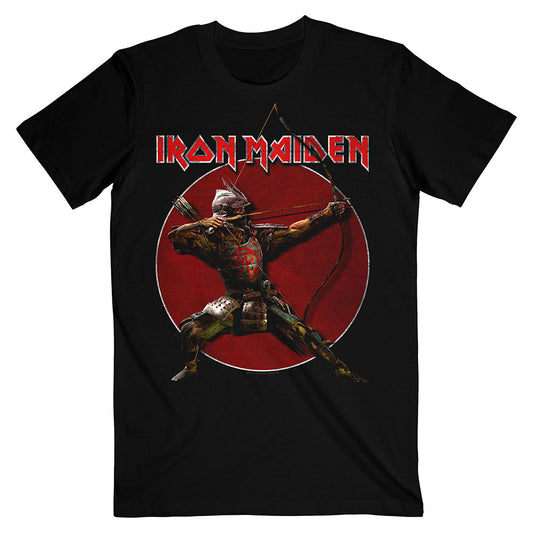 Iron Maiden Senjutsu Eddie Archer Red Circle Slim Fit T-shirt Front