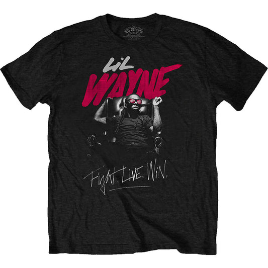 Lil Wayne Fight, Live, Win Slim Fit T-shirt Front
