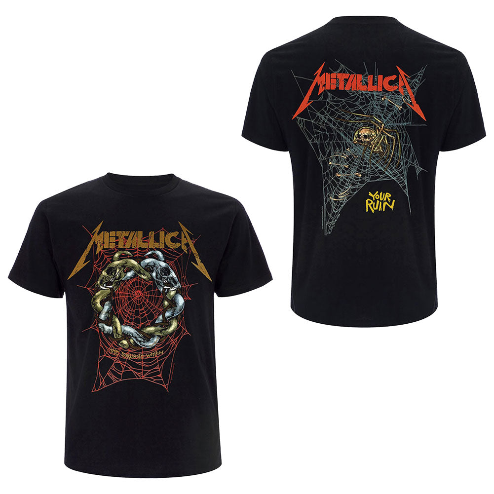 Metallica Ruin/Struggle (Back Print) Slim Fit T-shirt Front