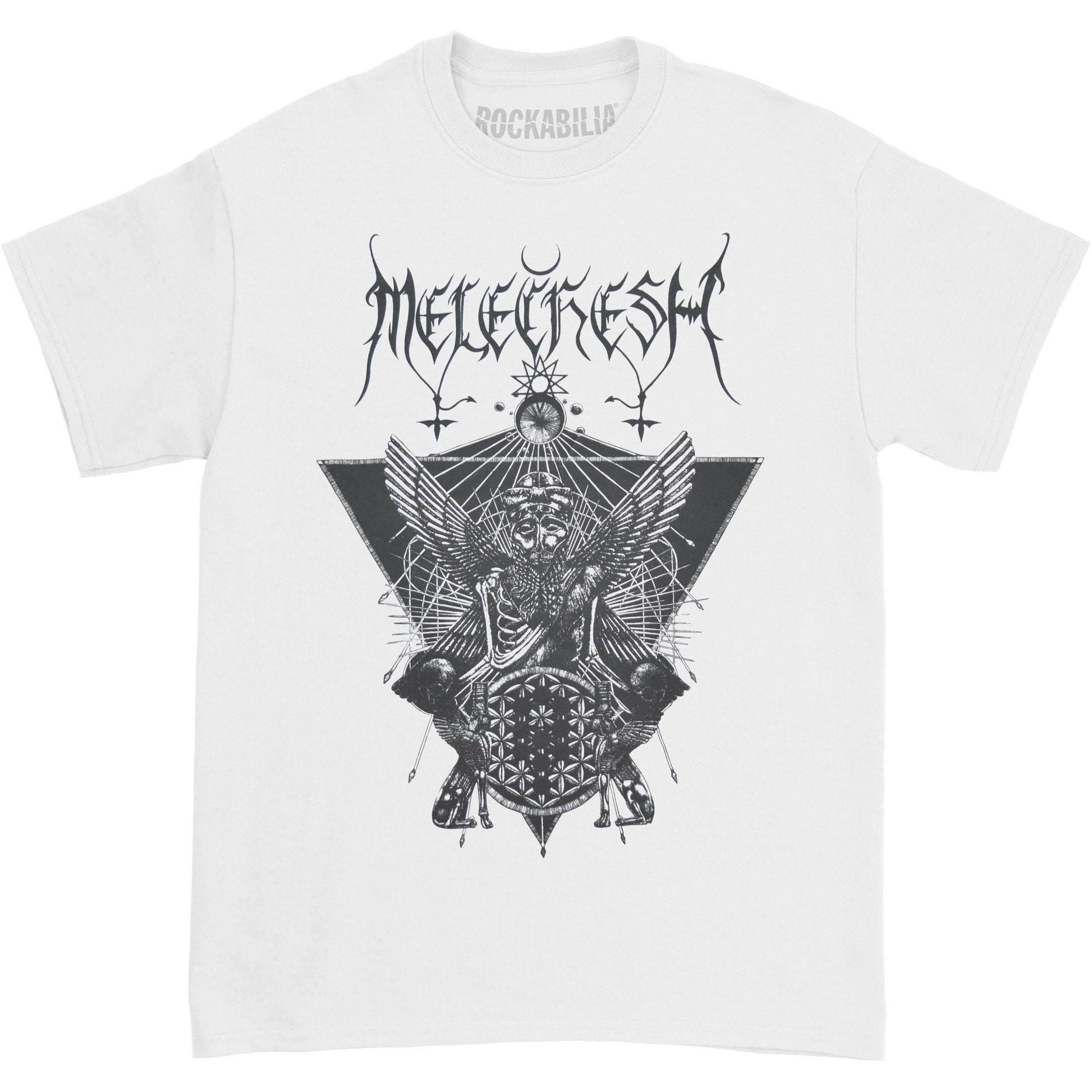 Melechesh Triangular Wings White T-shirt Front