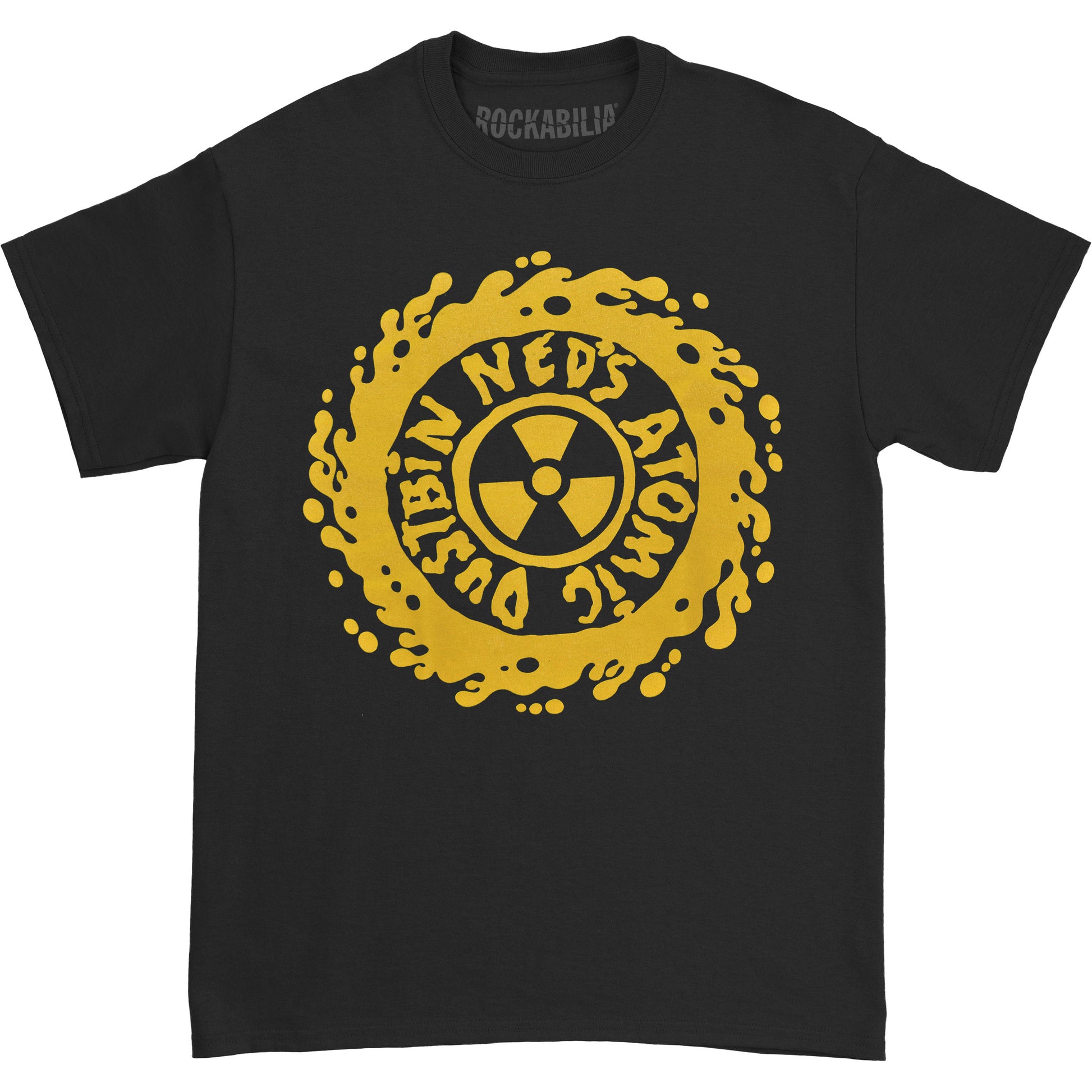 Ned's Atomic Dustbin Gold Logo T-shirt Front