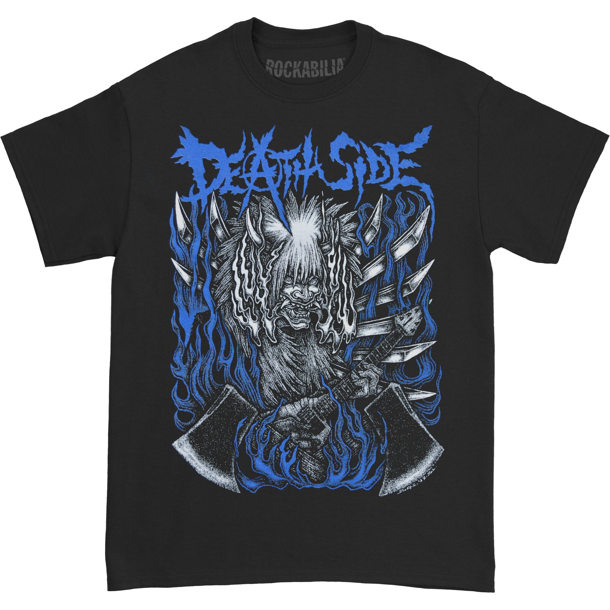 Death Side Blue Flame T-shirt Front