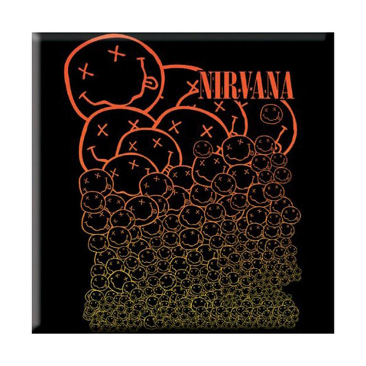 Nirvana Cascading Smileys Magnet Front