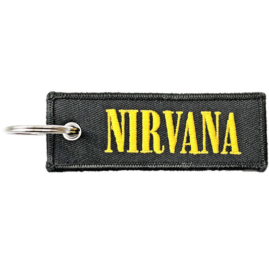 Nirvana Logo (Double Sided Patch) Embroidered Key Chain