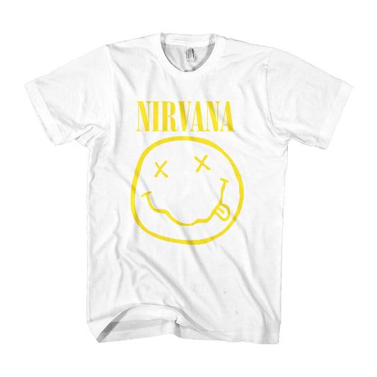 Nirvana Yellow Smiley Slim Fit T-shirt Front