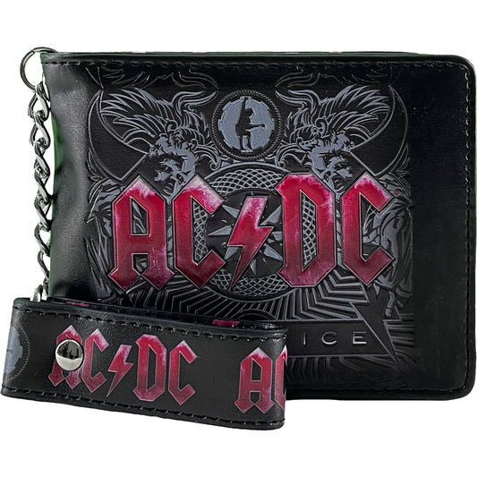 AC/DC Black Ice Wallet Tri-Fold Wallet Front