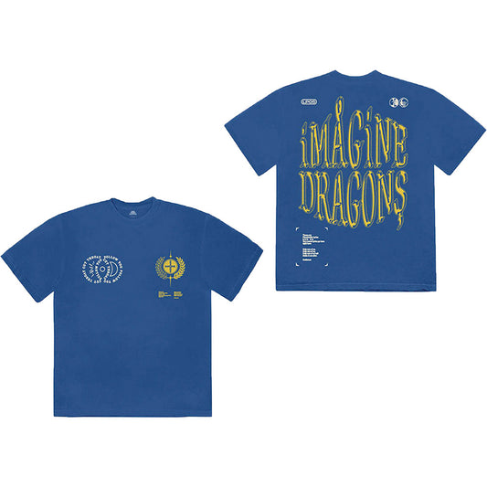 Imagine Dragons Lyrics (Back Print) Slim Fit T-shirt Front