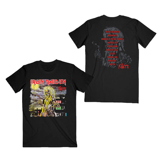 Iron Maiden Killers V.2. Album Track list (Back Print) Slim Fit T-shirt Front