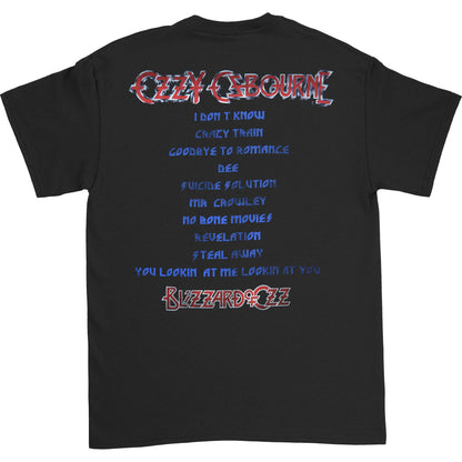 Ozzy Osbourne Blizzard of Ozz Track list (Back Print) Slim Fit T-shirt Back