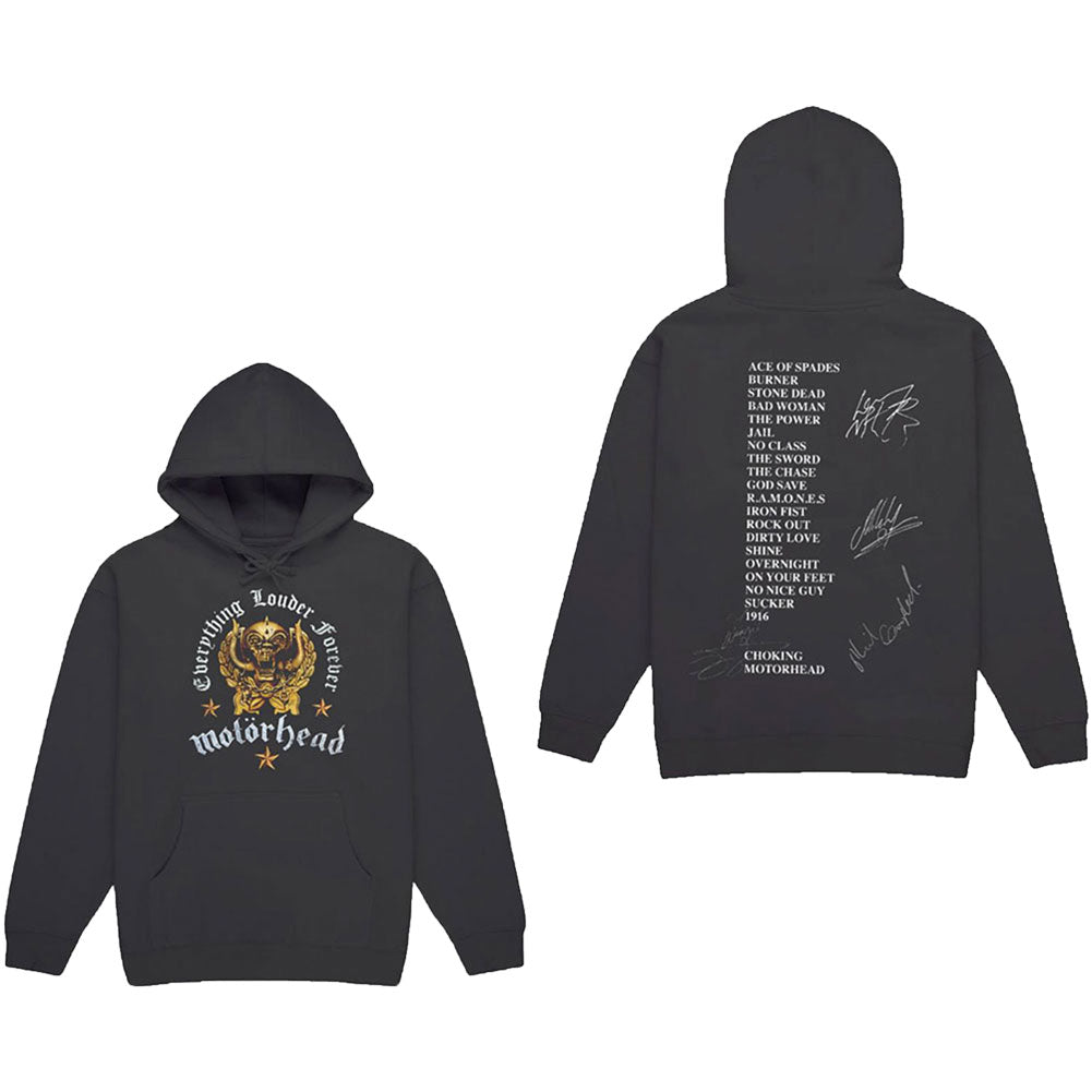 Motorhead Everything Louder Forever (Back Print) Hooded Sweatshirt Front