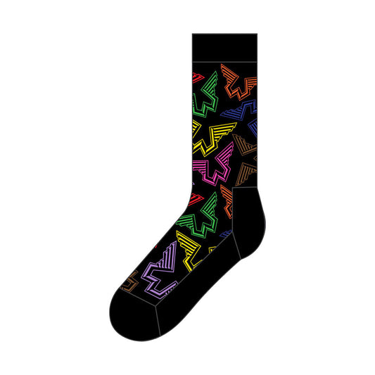 Paul Mccartney Wings Logos (US Men's Shoe Size 8 - 12) Socks Front