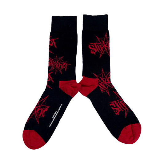 Slipknot Logo & Nonagram (US Men's Shoe Size 8 - 12) Socks Front
