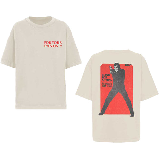 James Bond For Your Eyes Only Bond For Action (Back Print) Slim Fit T-shirt Front