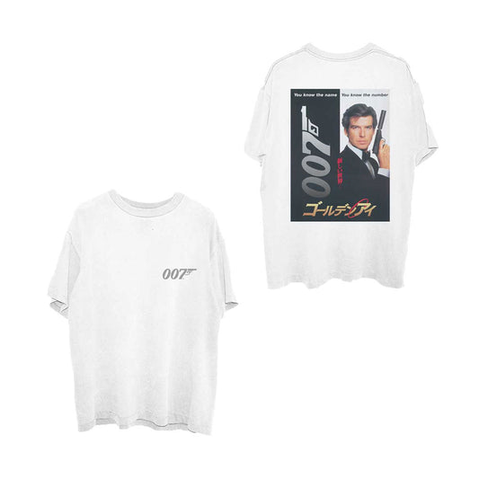 James Bond Goldeneye Japanese Poster (Back Print) Slim Fit T-shirt Front