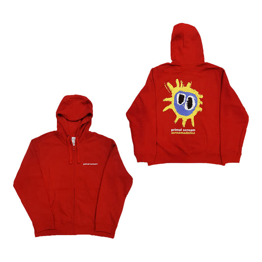 Primal Scream Screamadelica (Back Print) Zippered Hooded Sweatshirt Front