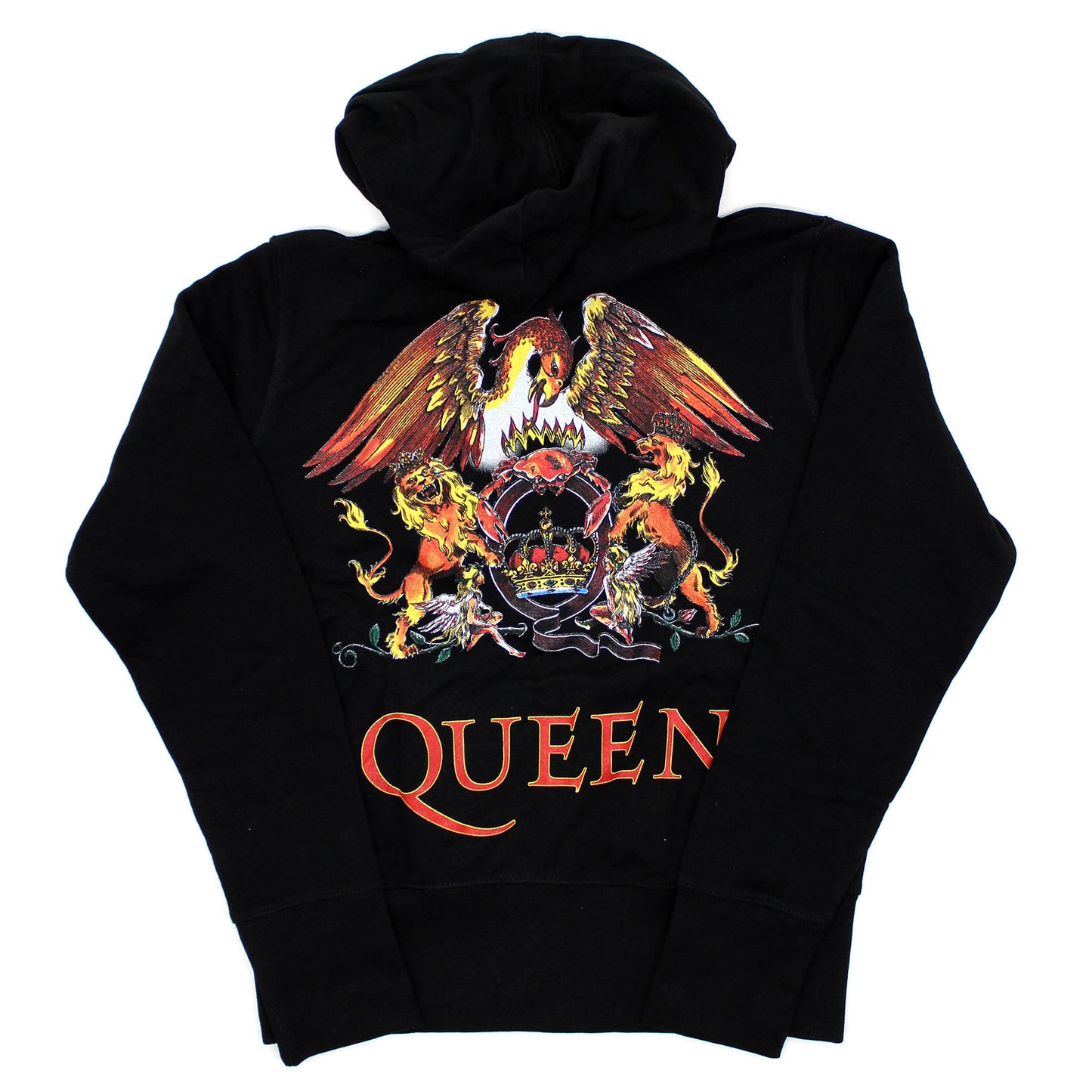 Queen Classic Crest (Back Print) Ladies Zipped Hoodie Junior Top Back
