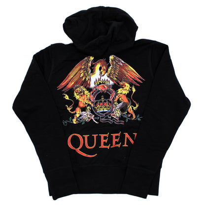 Queen Classic Crest (Back Print) Ladies Zipped Hoodie Junior Top Back