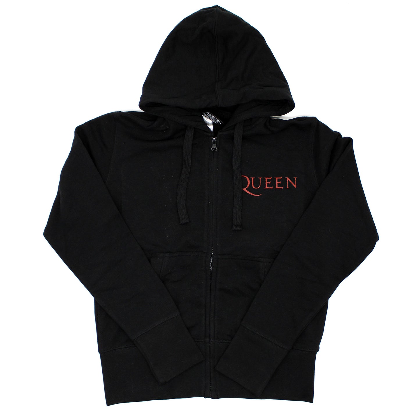 Queen Classic Crest (Back Print) Ladies Zipped Hoodie Junior Top Front