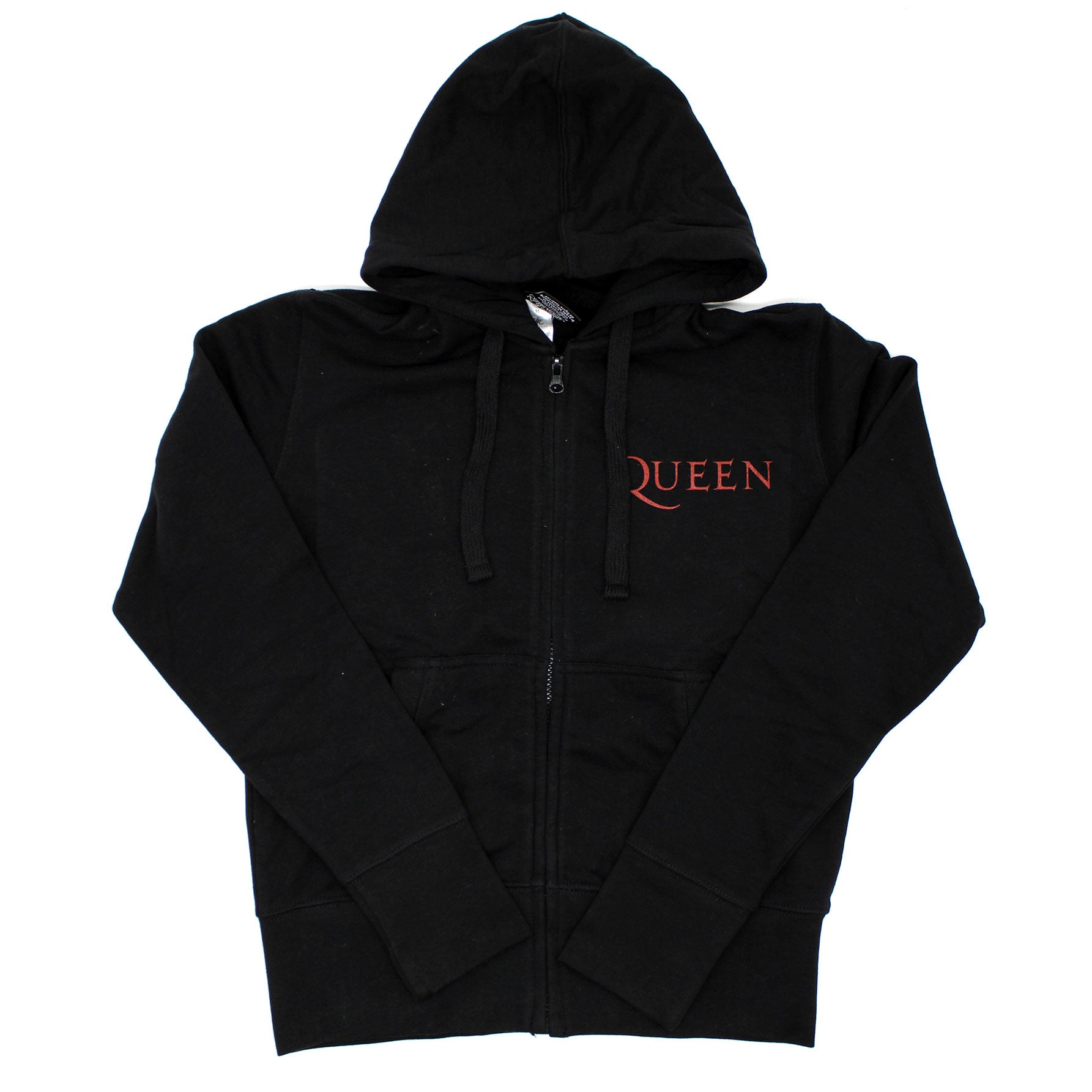 Queen Classic Crest (Back Print) Ladies Zipped Hoodie Junior Top Front