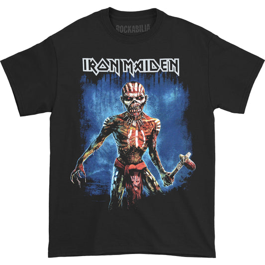Iron Maiden Axe Eddie Book of Souls European Tour V.2 (Back Print) Slim Fit T-shirt Front