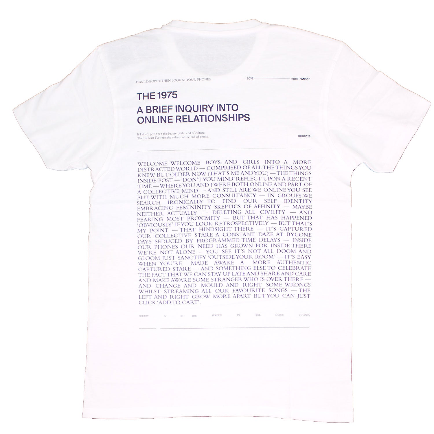 1975 A Brief Inquiry (Back Print) Slim Fit T-shirt Back