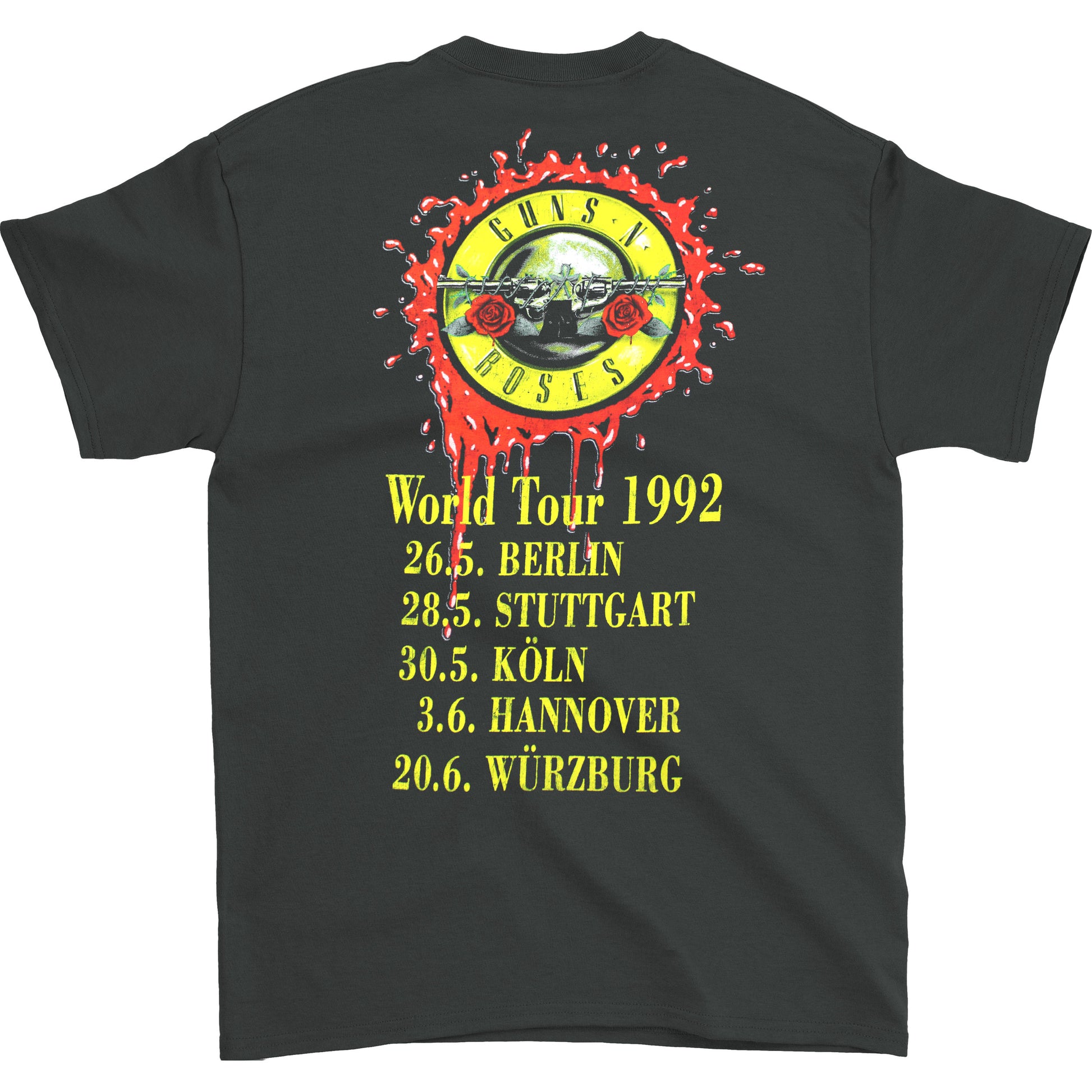 Guns N Roses Use Your Illusion World Tour (Back Print) Slim Fit T-shirt Back