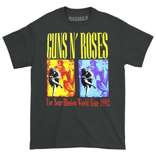 Guns N Roses Use Your Illusion World Tour (Back Print) Slim Fit T-shirt Front