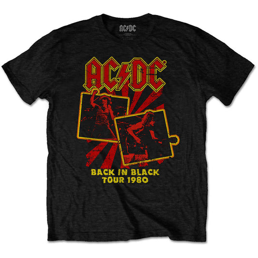 AC/DC Back in Black Tour 1980 Slim Fit T-shirt Front