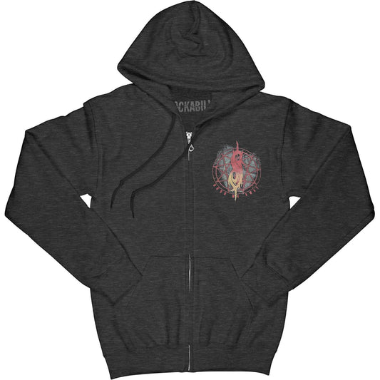 Burn Me Away (Back Print) Zippered Hooded Sweatshirt