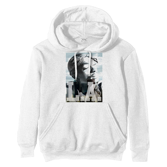 Tupac LA Skyline Hooded Sweatshirt Front