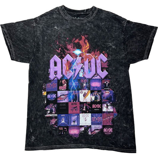 AC/DC Album Covers Tie Dye T-shirt Front