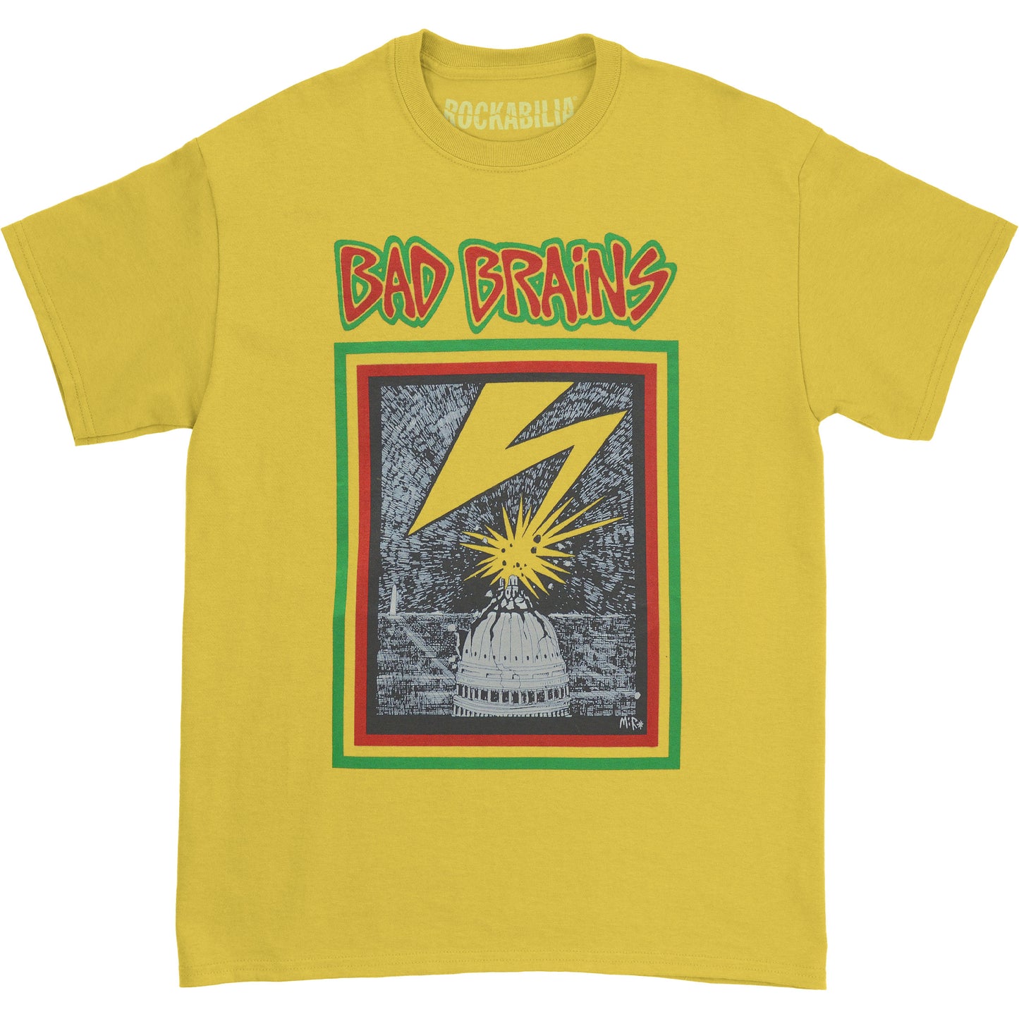 Bad Brains Capitol (Yellow) Slim Fit T-shirt