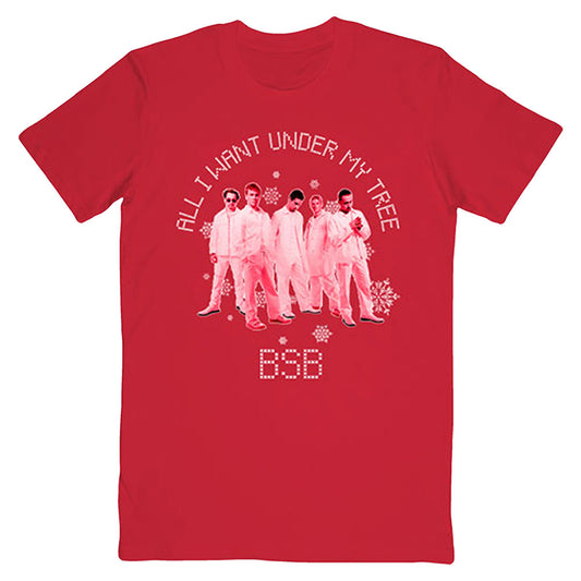 Backstreet Boys All I Want Xmas Slim Fit T-shirt Front