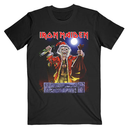 Iron Maiden No Prayer For Christmas (Back Print) Slim Fit T-shirt Front