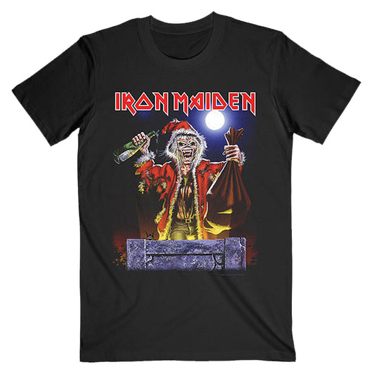 Iron Maiden No Prayer For Christmas (Back Print) Slim Fit T-shirt Front