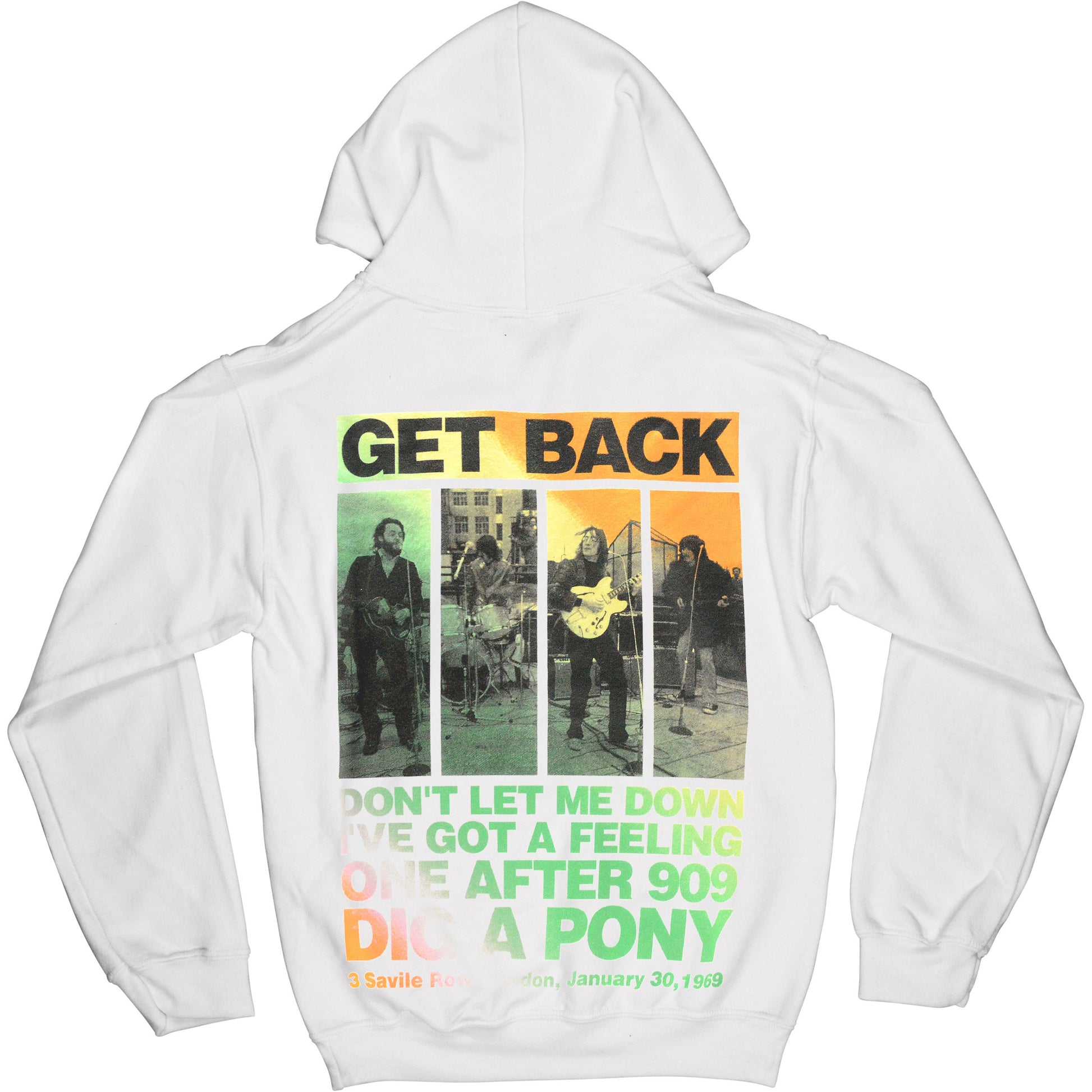 Beatles 3 Savile Row (Back Print) Hooded Sweatshirt Back