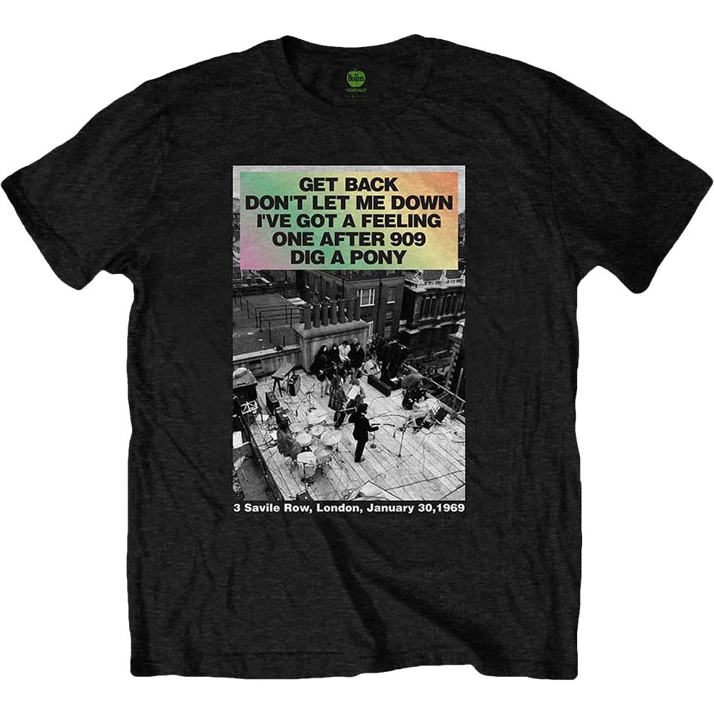 Beatles Rooftop Songs Gradient Slim Fit T-shirt Front