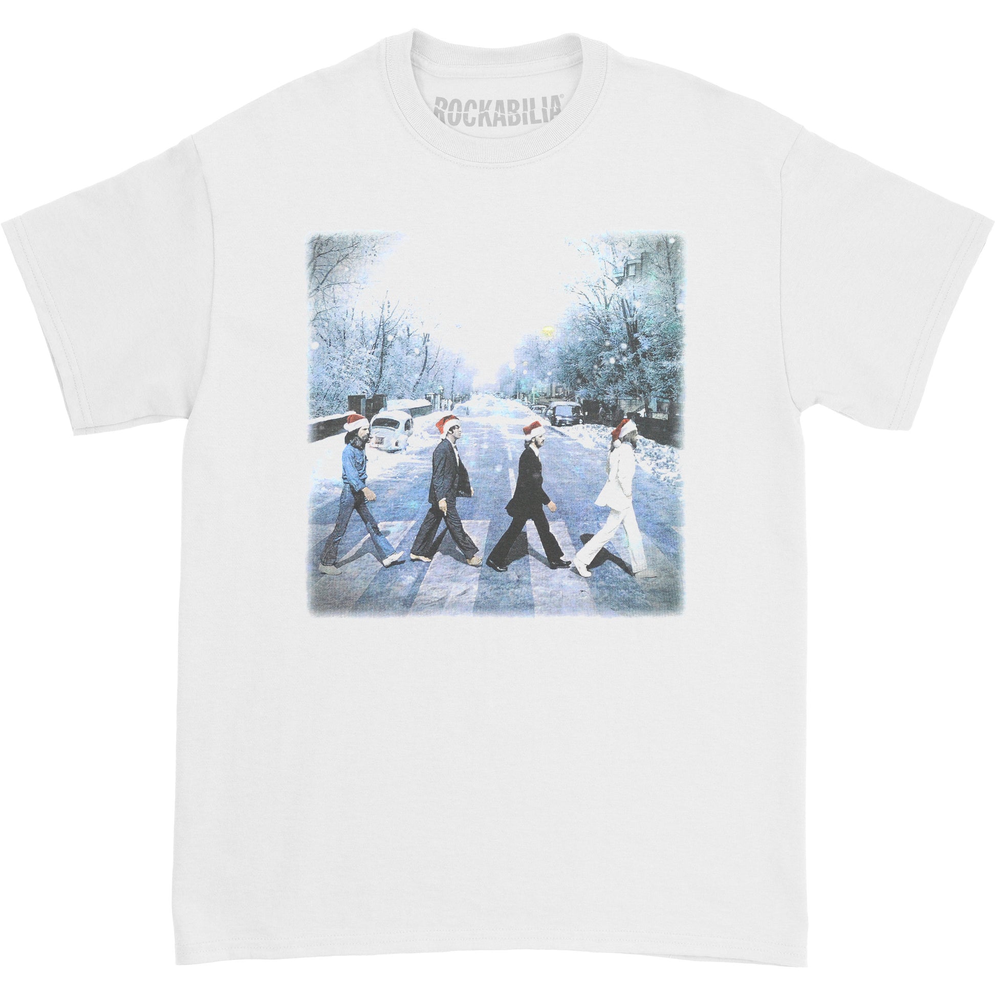 Beatles Abbey Christmas Slim Fit T-shirt Front