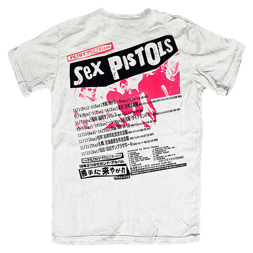 Sex Pistols Filthy Lucre Japan (Back Print) Slim Fit T-shirt Back