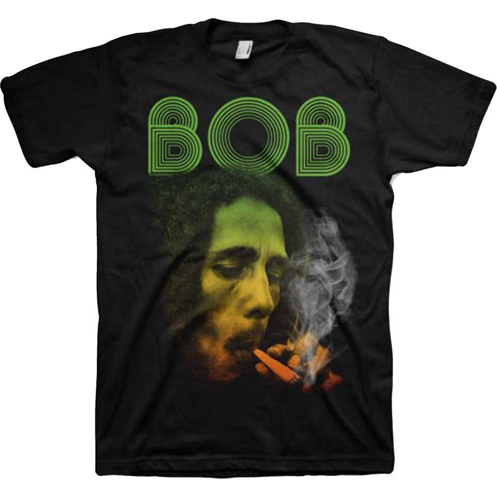 Bob Marley Smoking Da Erb Slim Fit T-shirt Front