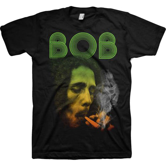 Bob Marley Smoking Da Erb Slim Fit T-shirt Front