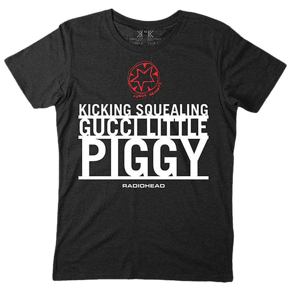 Radiohead Gucci Piggy (Back Print) (100% Organic Cotton) Slim Fit T-shirt Front