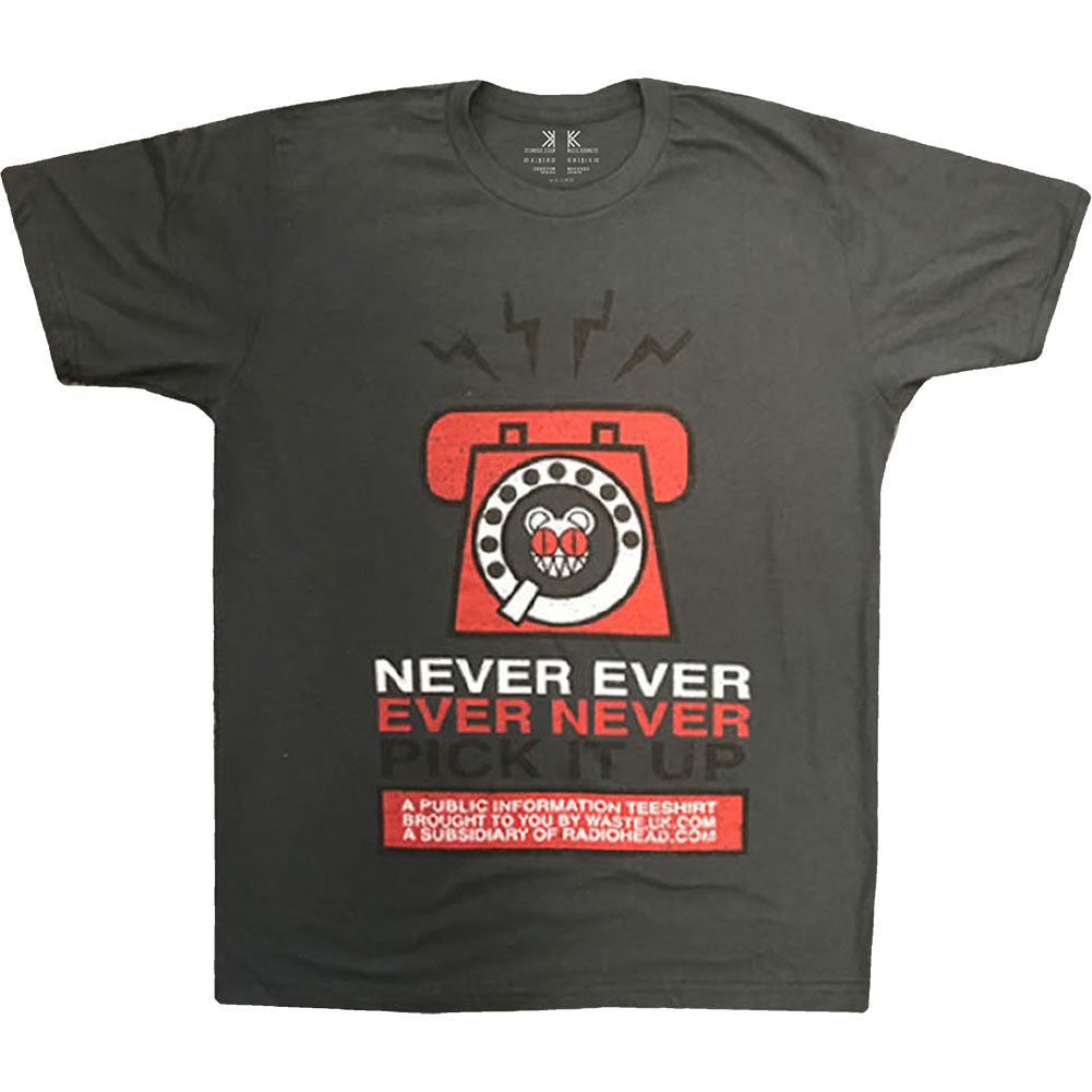 Radiohead Never Pick It Up (100% Organic Cotton) Slim Fit T-shirt Front