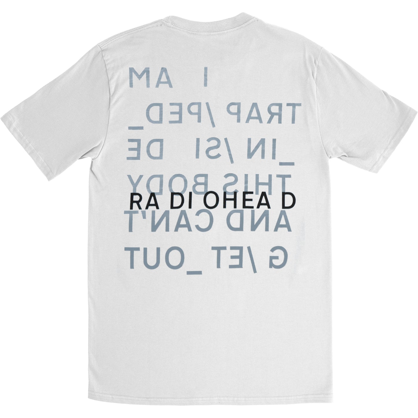 Radiohead Trapped (Back Print) (100% Organic Cotton) Slim Fit T-shirt Back