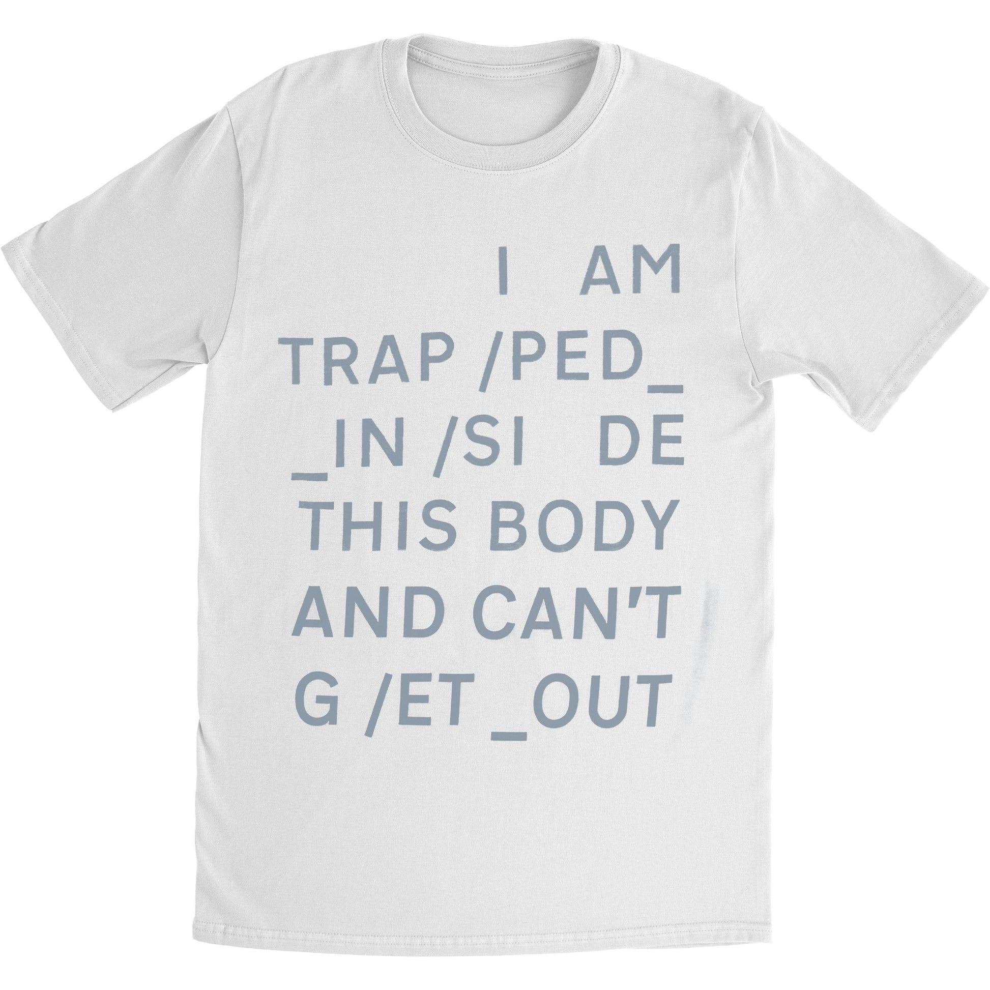 Radiohead Trapped (Back Print) (100% Organic Cotton) Slim Fit T-shirt Front