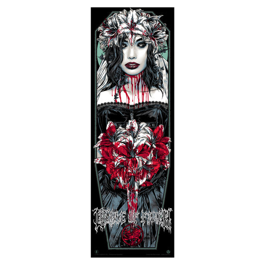 Cradle Of Filth Bride (Green) by Rhys Cooper Limited Screenprint Front